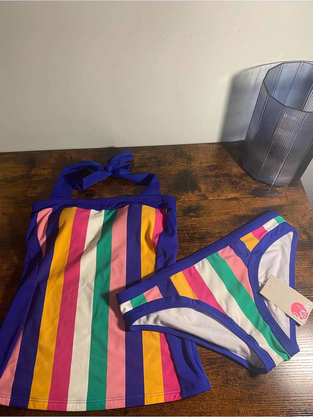 NWT Boden Bright Multi-Striped Tankini